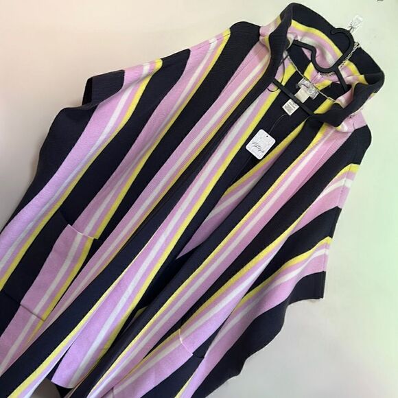 Free People All I Need Striped Hooded Kimono Poncho - Picture 13 of 13